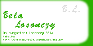bela losonczy business card